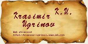 Krasimir Ugrinov vizit kartica